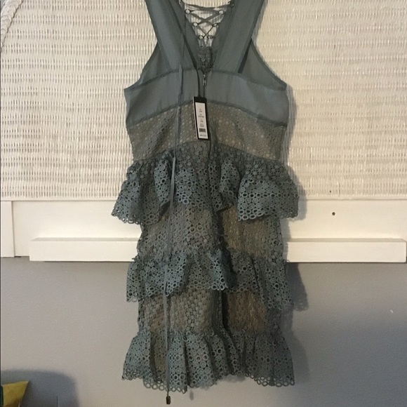 Romeo & Juliet Couture Lace Ruffle Mini Dress (NWT) - Picture 6 of 8